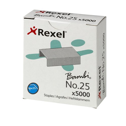 Rexel No.25 Staples (25/4) 4mm 05025 - Pack 5000
