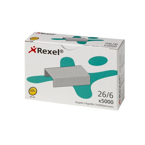 Rexel No.56 Staples (26/6) 6mm 06025 - Pack 5000