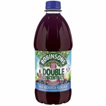 Robinsons Squash Double Concentrate 1.75 Litres Apple and Blackcurrant - Pack 2