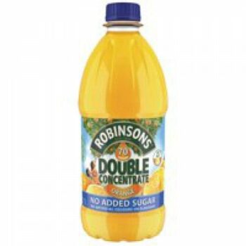 Robinsons Squash Double Concentrate 1.75 Litres Orange - Pack 2