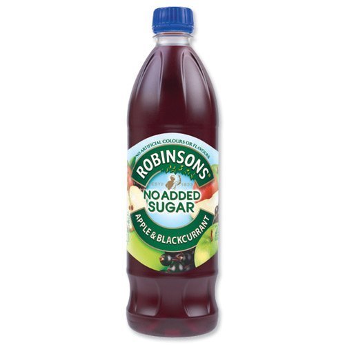 Robinsons Squash No Added Sugar 1 Litre Apple and Blackcurrant - Pack 12