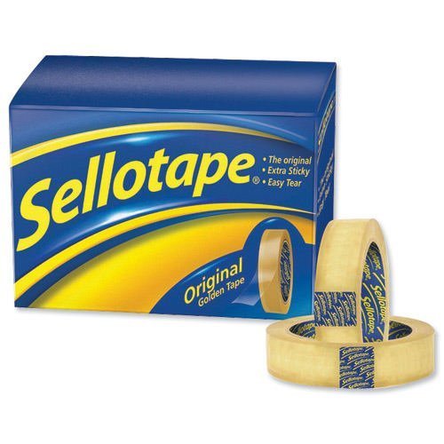 Sellotape Original Golden Tape 18mmx33m Roll Small 1443251 - Pack 8