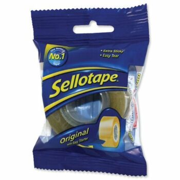 Sellotape Original Golden Tape 24mmx33m Roll Small 1443254 - Pack 6