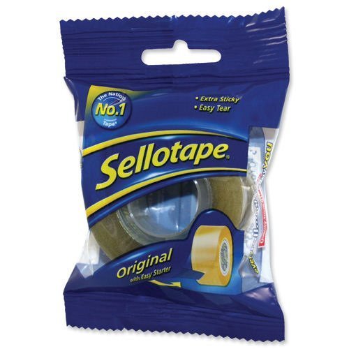 Sellotape Original Golden Tape 24mmx33m Roll Small 1443254 - Pack 6