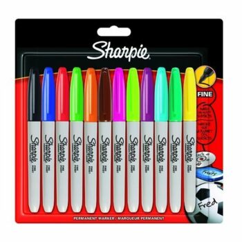 Sharpie Fine Tip Permanent Marker Assorted S0811070 - Pack 12