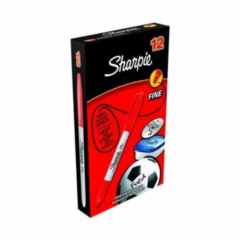 Sharpie Fine Tip Permanent Marker Red S0810940 - Pack 12