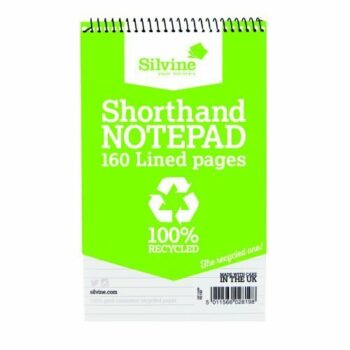Silvine Everyday Recycled Notebook Wire Ruled 160pp 125x200 RE160 - Pack 12