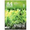 Silvine Premium Recycled Notebook Wire Ruled Margin 120pp A4+ R102 - Pack 5