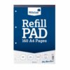 Silvine Refill Pad Headbound Punched Graph 5mm 160pp A4 A4RPX - Pack 6