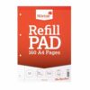 Silvine Refill Pad Headbound Punched Ruled Margin 160pp A4 A4RPFM - Pack 6