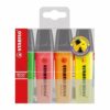 STABILO BOSS Highlighter Chisel Tip Assorted 70/4 - Wallet 4