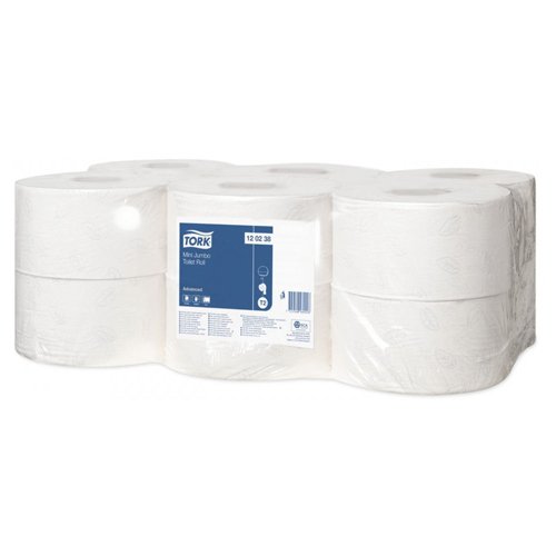 Tork T2 Advanced Mini Jumbo Toilet Rolls 120238 - Pack 12