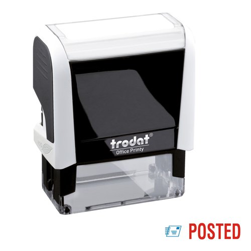 Trodat Office Printy Stamp Self-inking 'POSTED' Red and Blue 43342