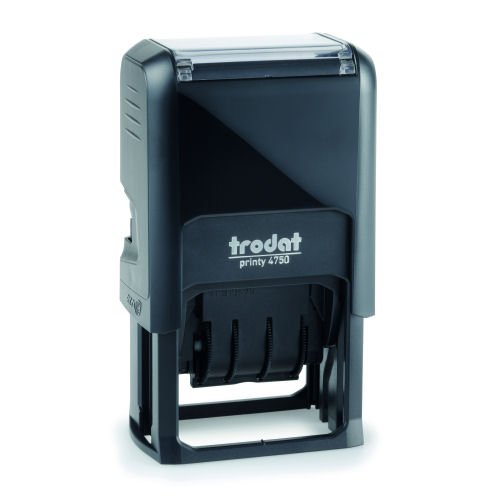 Trodat Printy 4750/L2 'PAID' Self Inking Dater Stamp Red/Blue 64297