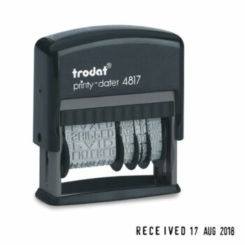 Trodat Printy 4817 Dial-A-Phrase Dater Stamp Self-inking Black T4817 80361