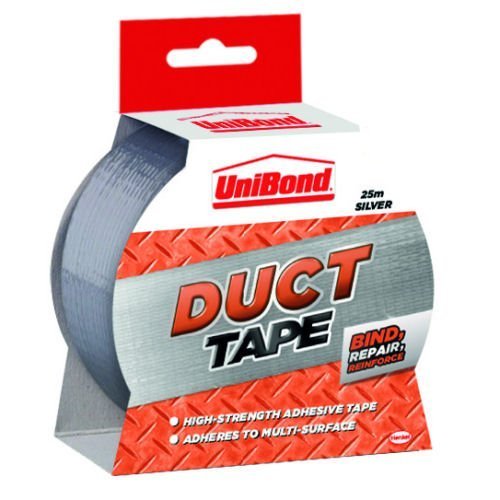 Unibond Duct Tape Multisurface 0-70 degrees C 50mmx25m Silver 1418606