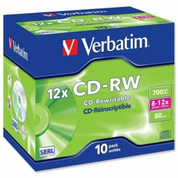 Verbatim CD-RW 12x Jewel Case - Pack 10 43148