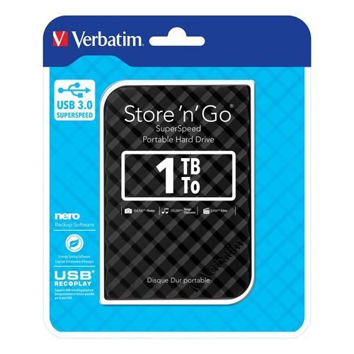 Verbatim Store n Go Portable Hard Drive 1TB Black 53194