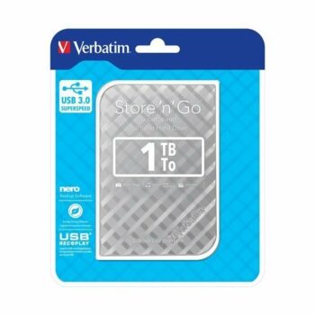 Verbatim Store n Go Portable Hard Drive 1TB Silver 53197
