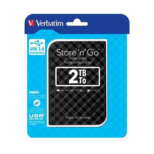 Verbatim Store n Go Portable Hard Drive 2TB Black 53195
