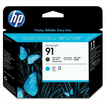 Hewlett Packard - HP Inkjet Printhead Matte Black / Cyan 91 C9460A