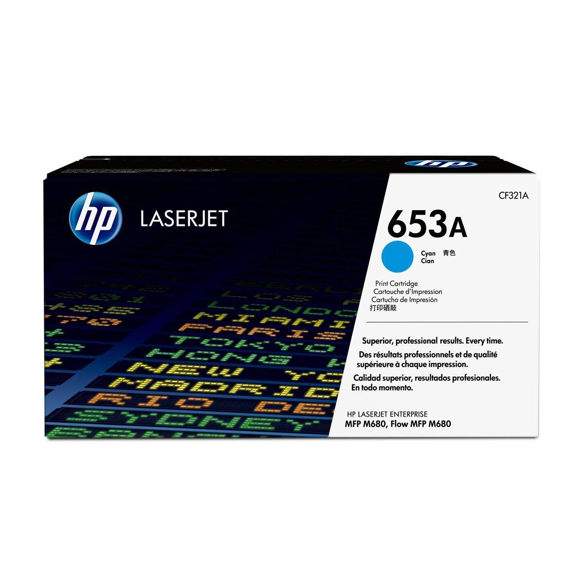 Hewlett Packard - HP Laser Toner Cartridge Cyan 653A CF321A