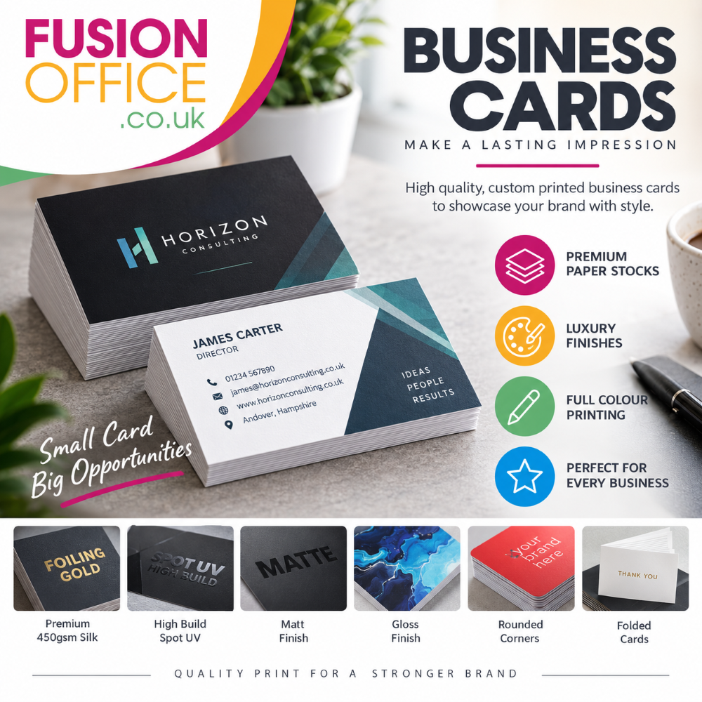 Printed Business Cards - Fusion Office Ltd - Andover - Hampshire - UK