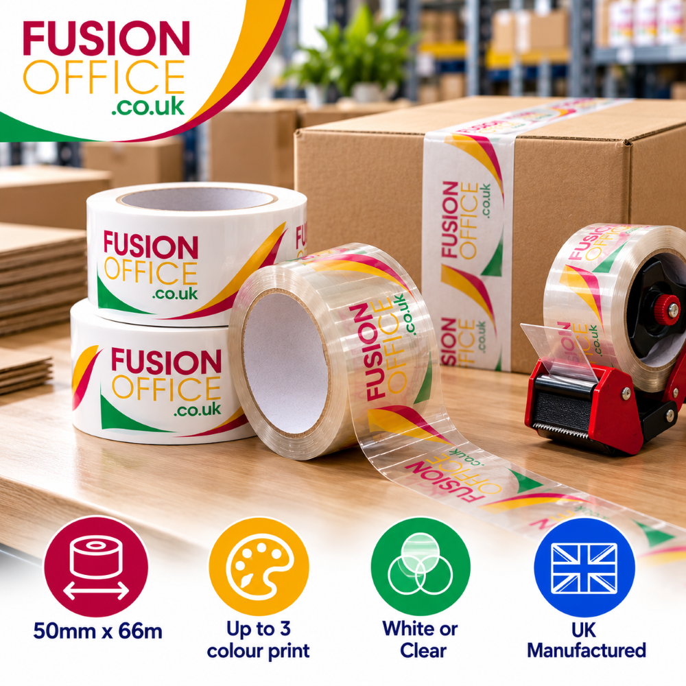 Custom Printed Polypropylene Adhesive Tapes from Fusion Office Ltd