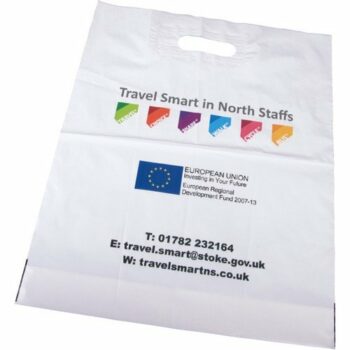 Digital Print Patch Handle Polythene Carrier Bag E910601