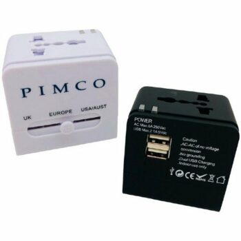 Travel Adapter with 2 USB ports E911106