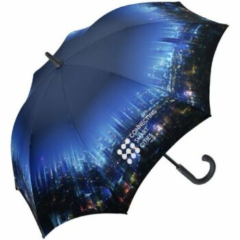 Metro Auto Open Umbrella with Curved Grip E912702