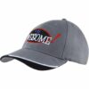 6 Panel Cap with Peak Indent And Sandwich Trim E914404