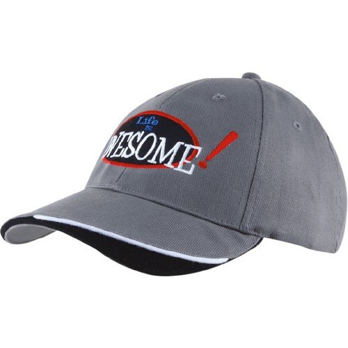 6 Panel Cap with Peak Indent And Sandwich Trim E914404