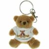 Tubby Bear Key Ring with White T-Shirt 76mm/3" E916001