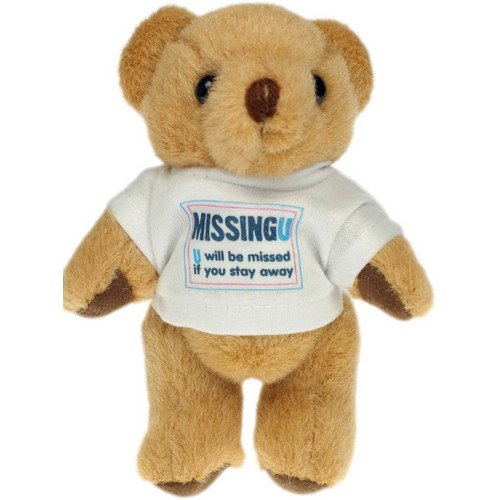 Honey Jointed Bear with White T Shirt 127mm/5" E916006