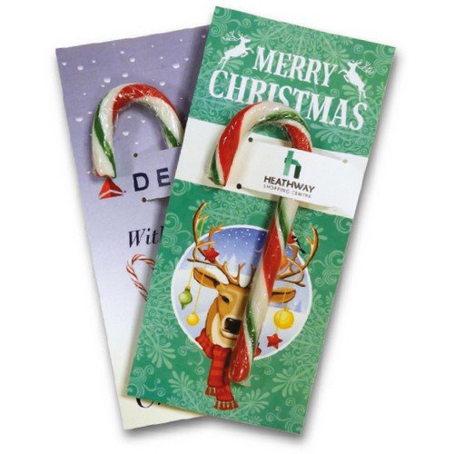 Candy Cane with Festive Backing Card E916304