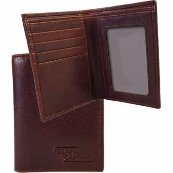 Blank Canvas Leather Bi-Fold Card Holder E93601