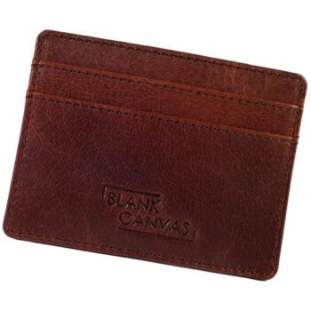 Blank Canvas Leather Credit Card Holder E93602
