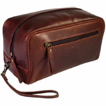 Blank Canvas Leather Washbag E93707