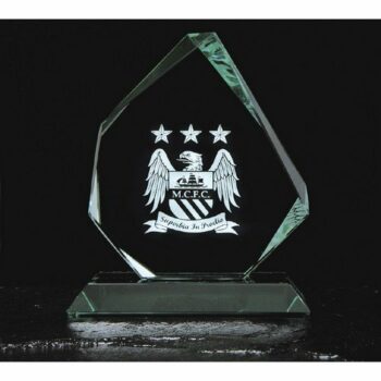 Jade Glass Iceberg Plaque in Lined Presentation Box E94504