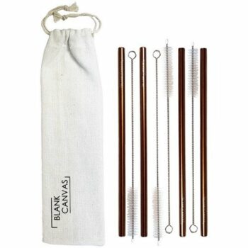 Blank Canvas Stainless Steel Straw Set E95705