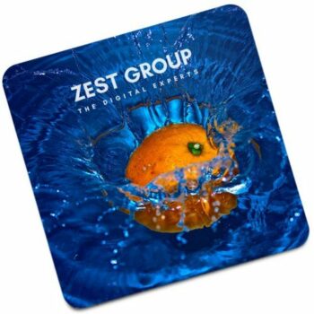 Hardwood Coasters with Cork Backing E96301
