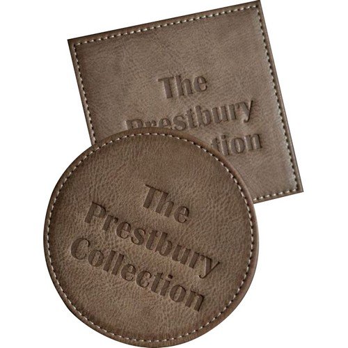 Prestbury Coaster Faux Leather Round or Square E96409
