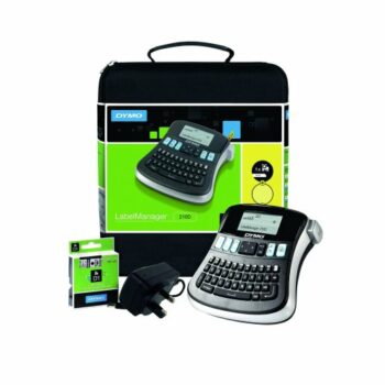 Shop the DYMO D1 LabelManager 210D Kit model 2094492 for effortless labelling solutions. This versatile label maker is perfect for home and office use ensuring clear and professional labels every time.