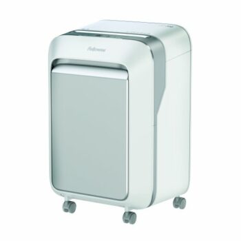 Discover the Fellowes Powershred LX211 White Micro-Cut Shredder model 5050301 designed for secure document disposal with its P-5 micro-cut technology ensuring your sensitive information is kept safe.
