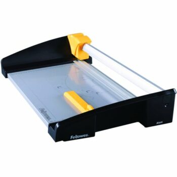 Discover the Fellowes Atom A3 Rotary Trimmer 5410701 designed for precise cutting of documents and photos with ease. This high-quality trimmer features a durable rotary blade and a sturdy base perfect for both home and office use.