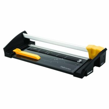 Discover precision cutting with the Fellowes Gamma A3 Rotary Trimmer 5437401 designed for effortless trimming of documents and photos. Ideal for home or office use this trimmer ensures clean straight edges for all your crafting and professional needs.