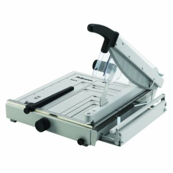 Shop the Fellowes Astro A4 Guillotine 5415001 perfect for precise cutting of documents and photos. This high-quality paper trimmer features a sturdy design and safety features ideal for home or office use.
