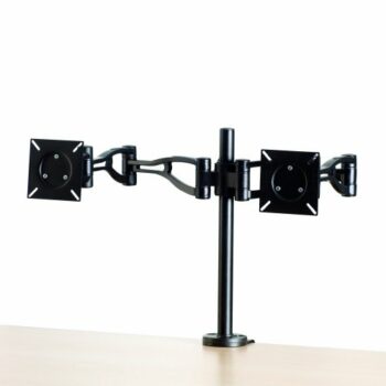Enhance your workspace with the Fellowes Professional Series Dual Monitor Arm 8041701 designed to support two monitors for optimal viewing and improved productivity. This adjustable monitor arm offers ergonomic benefits and a sleek design perfect for any office setup.