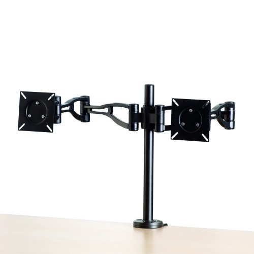 Enhance your workspace with the Fellowes Professional Series Dual Monitor Arm 8041701 designed to support two monitors for optimal viewing and improved productivity. This adjustable monitor arm offers ergonomic benefits and a sleek design perfect for any office setup.